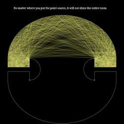Penrose unilluminable room